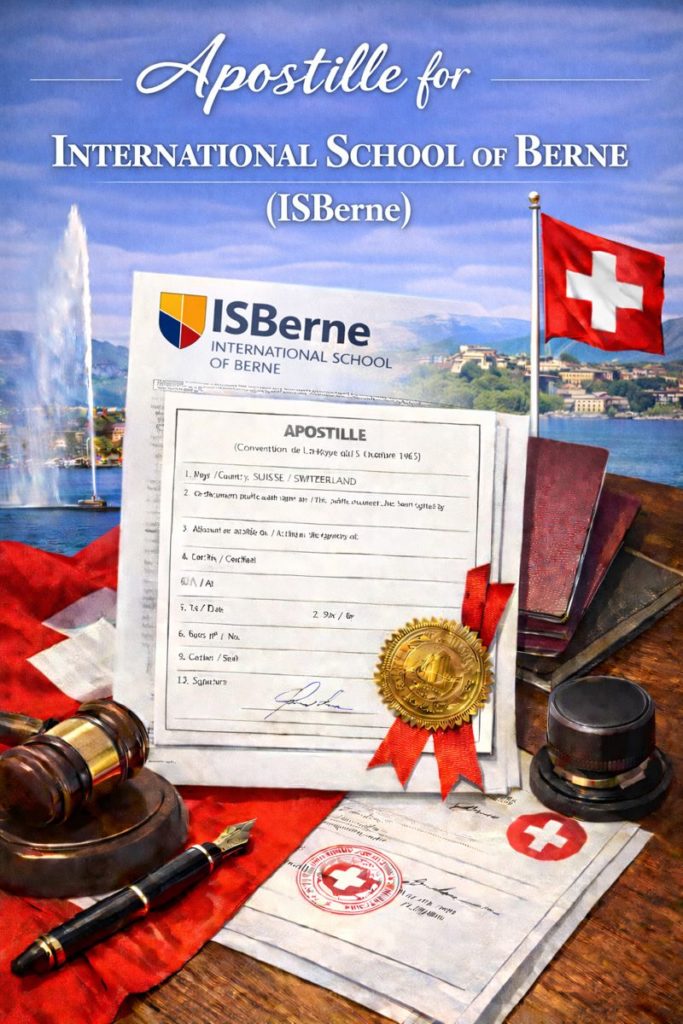 Apostille for International School of Berne ISBerne documents