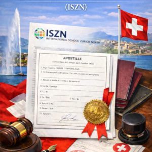 Apostille for International School Zurich North ISZN documents