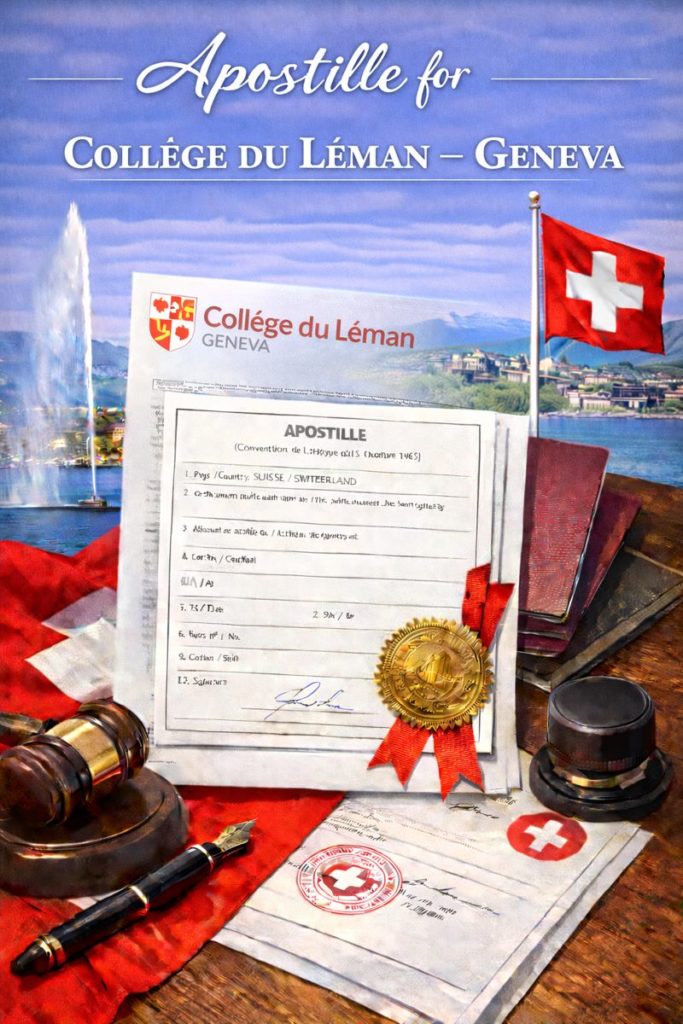 Apostille for Collège du Léman Geneva documents