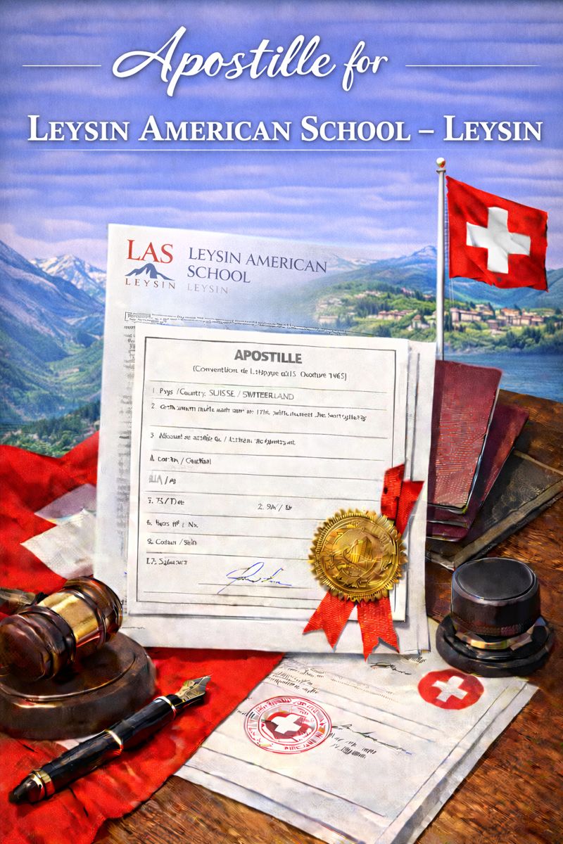 Apostille for Leysin American School Leysin documents