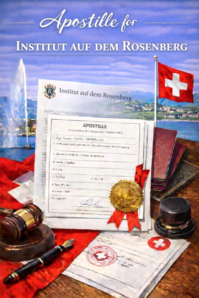Apostille for Institut auf dem Rosenberg documents