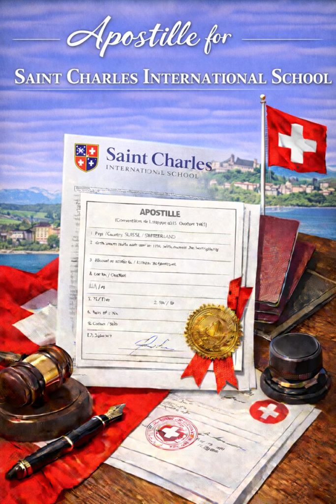 Apostille for Saint Charles International School documents