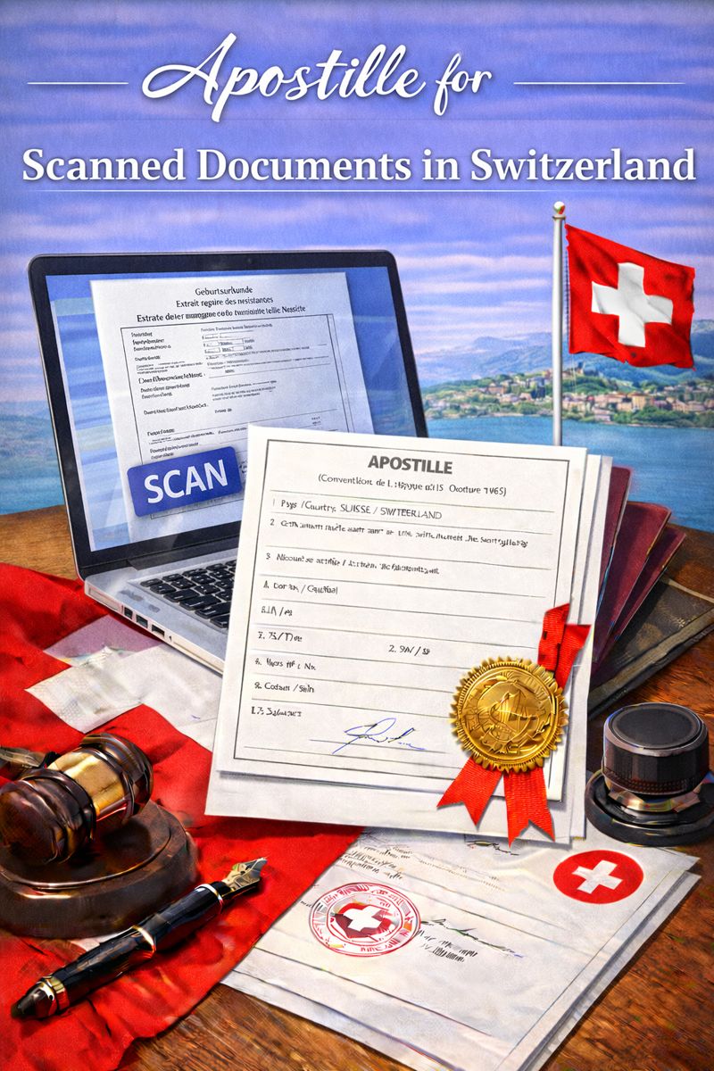 Apostille for scanned documents in Switzerland