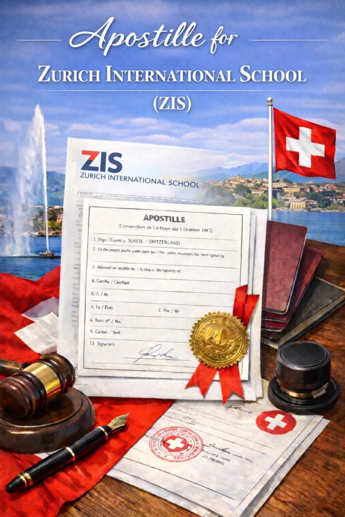 Apostille for Zurich International School ZIS documents