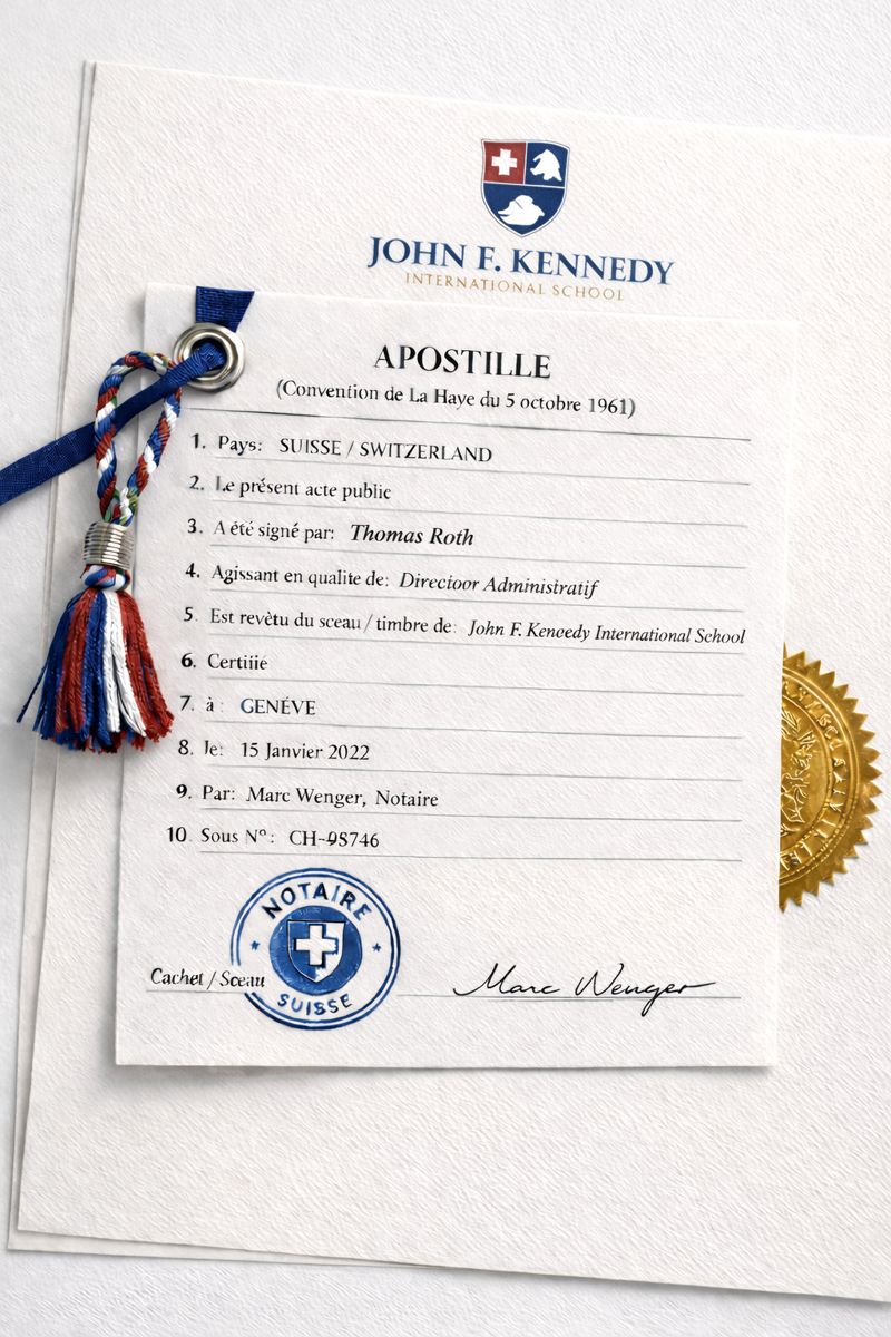 apostille for John F. Kennedy International School documents